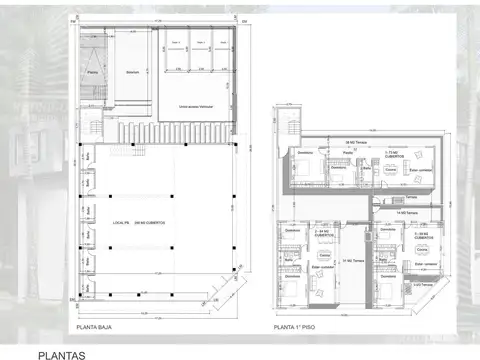 Depto Tipo Casa 3 ambientes con 1 baño