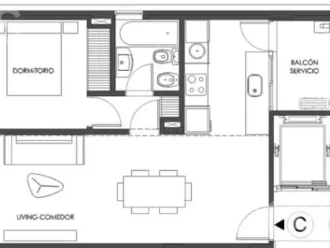 Departamento en Venta en Echesortu, USD 99.000