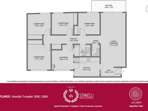 Departamento 5 ambientes con 2 baños