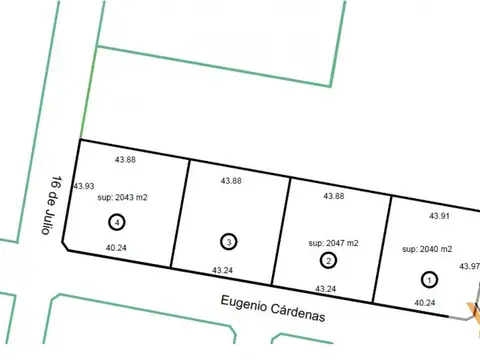 Terrenos en venta - 2.040Mts2 - Carmen de Areco