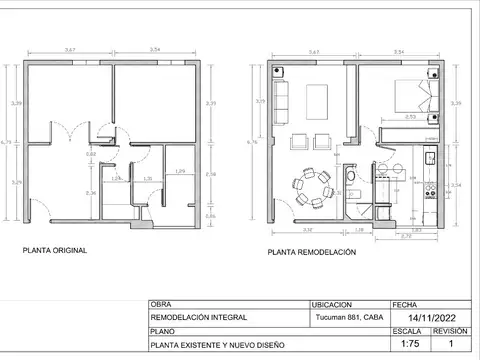 Departamento 2 ambientes con 1 baño
