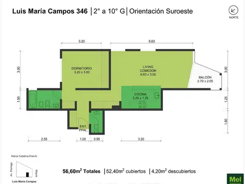 Av. Luis Maria Campos 346 , Piso 9