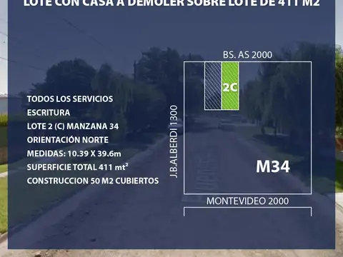 Venta de Terreno - Lote casa en el centro de Funes
