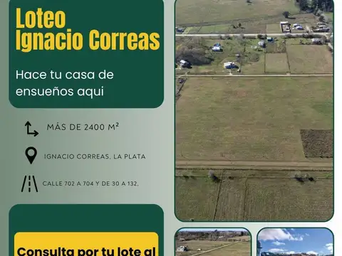 Terreno en Venta en Ignacio Correas Arana, USD 39.000