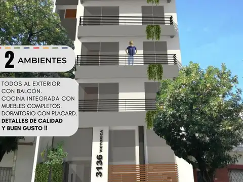 Departamento 2 ambientes con balcón terraza -70mts2 - Parque Chas