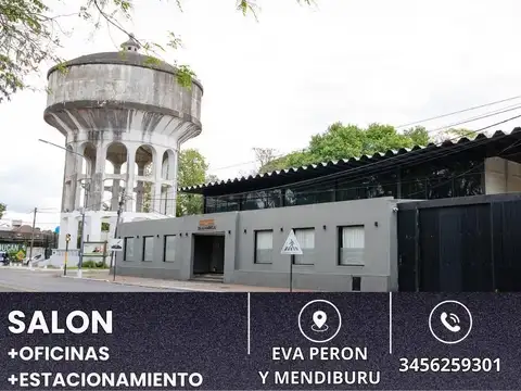 Alquiler de salón + oficinas + depósito
