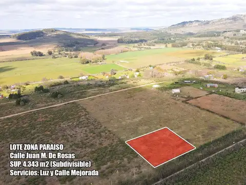 VENTA LOTE ZONA PARAISO 