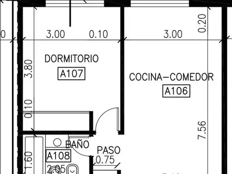 Departamento en Venta de 1 dormitorio