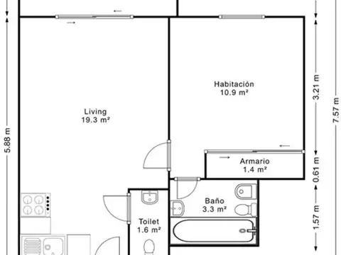 Departamento en Venta en Villa Ortuzar, USD 140.000