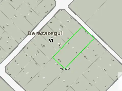 Terreno en Venta 44  mts Fondo