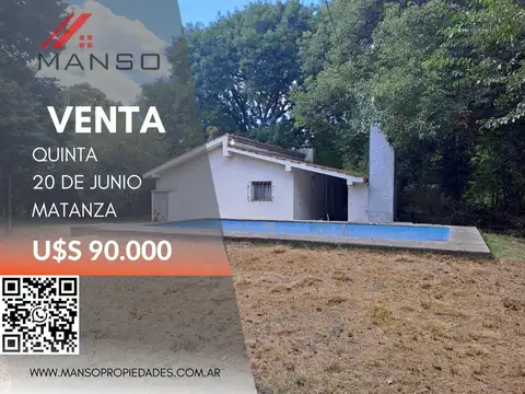 Quinta-Venta-20 de Junio-Arboles-Pileta-Asfalto-Oportunidad