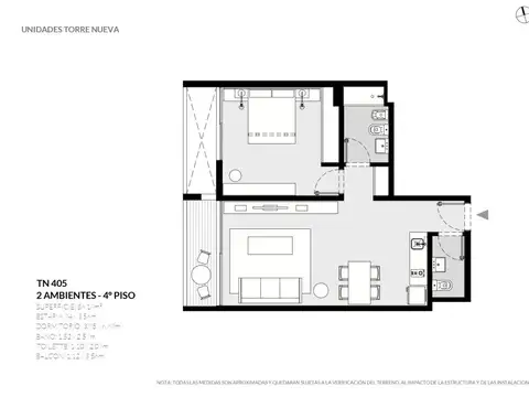 Departamento en Venta de 1 dormitorio