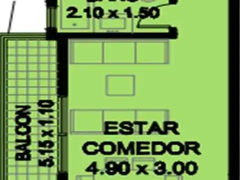Departamento en Alquiler de 1 dormitorio