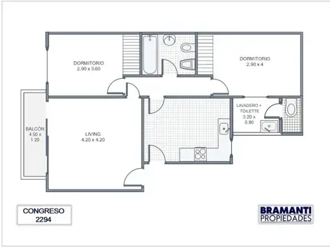 Departamento en Venta de 2 dormitorios