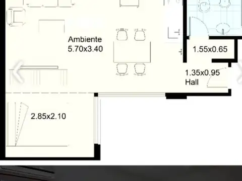 Departamento en Venta de Monoambiente