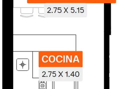 Departamento en Venta de 1 dormitorio
