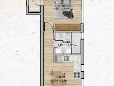 VENTA Apartamento CENTRO 1 dormitorio con balcón