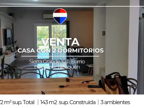 Venta Dúplex 2 dormitorios, Barrio Belgrano, Nqn