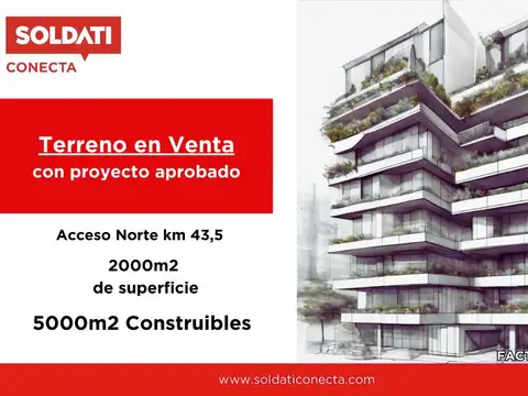 Fracción de Terreno en Venta - Proyecto Aprobado sobre Acceso Norte - Pilar