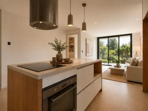 Departamento a estrenar en venta con cochera y balcón, ubicado en Acassuso frente al CASI.