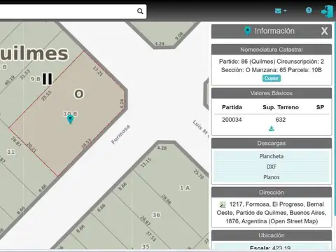 LOTE 632 MTS2 VENTA EN BERNAL OESTE CON MEJORAS