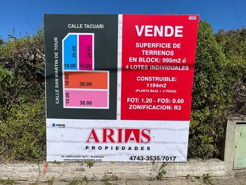 Terreno en Venta de 195,0 m2
