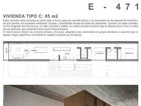 Departamento en Venta con 1 cocheras