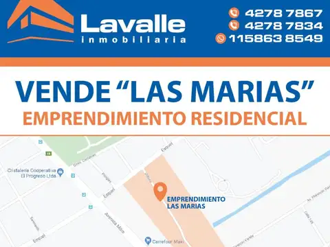LOTES EN VENTA - Emprendimiento Residencial Las Marias