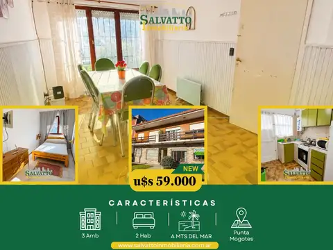 Departamento en planta baja a 3 cuadras del mar en Punta Mogotes