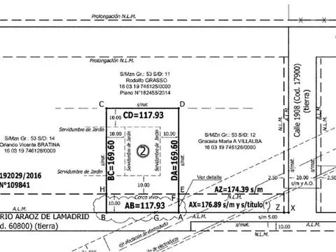 Terreno en Venta 117  mts Frente