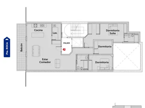 Departamento 4 ambientes con 2 baños