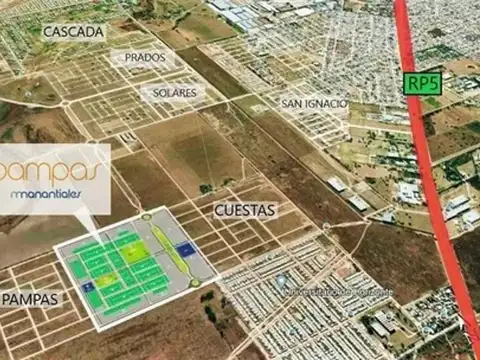 VENTA TERRENO EN PAMPAS DE MANANTIALES