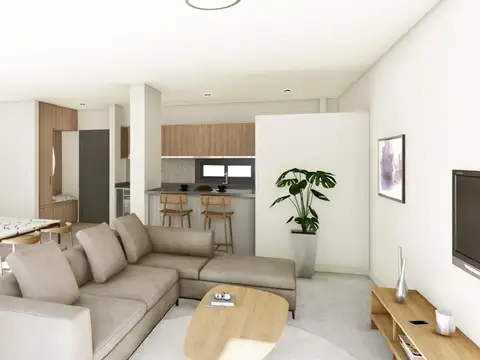 Departamento 2 ambientes con 1 baño