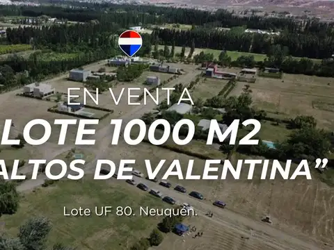 LOTE 1000m2 | EN ALTOS DE VALENTINA