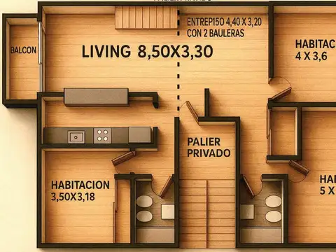 Departamento en Venta de 4 ambientes
