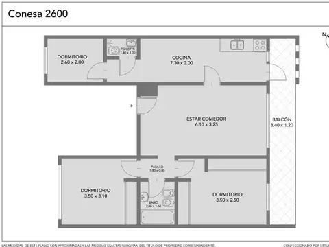 Departamento en Venta de 3 dormitorios