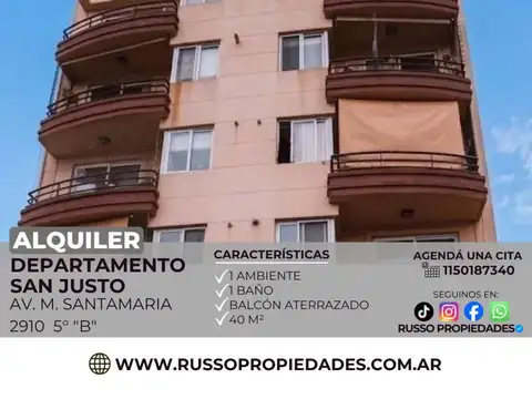 Alquiler monoambiente San juusto