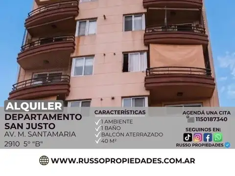 Alquiler monoambiente San juusto