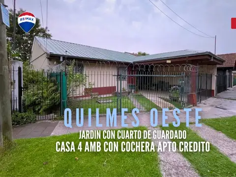 VENTA CASA 4 AMB APTA CREDITO QUILMES OESTE