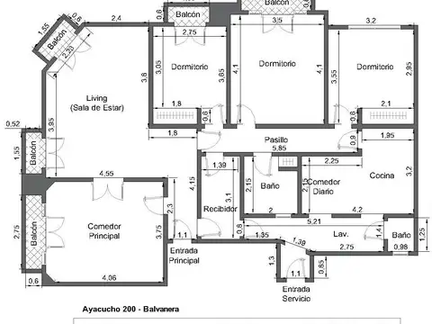 Departamento en Alquiler de 5 ambientes