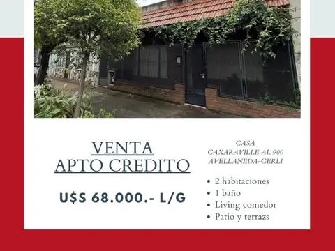Casa de tres ambientes. APTO CRÉDITO