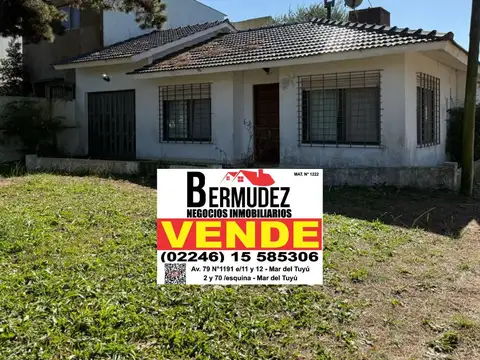 Venta Casa Sola En Lote 4 Ambientes Calle 74 Esquina 4 Mar Del Tuyu