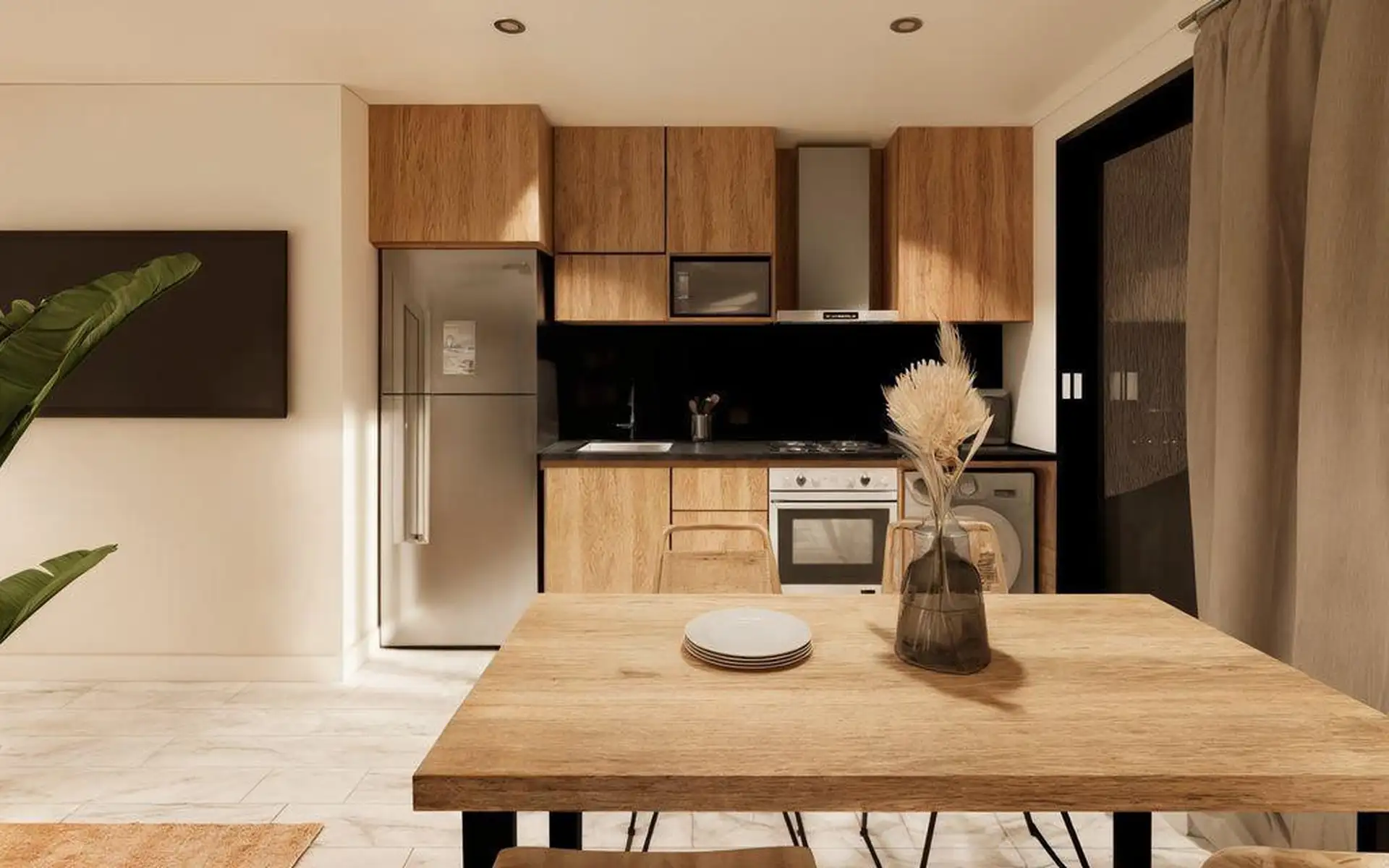 Depto 2 amb, 46m² con balcón — La Perla