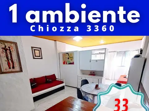 Departamento1 ambiente, amplio, luminoso