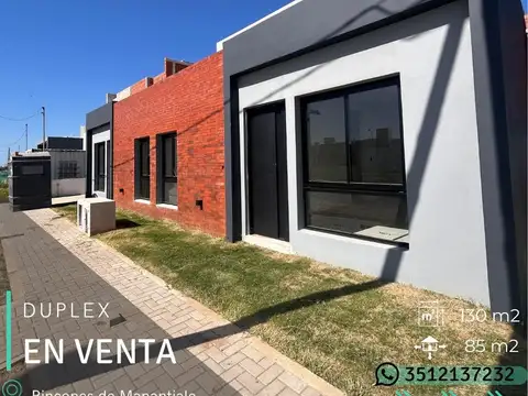 DUPLEX 2 DORMITORIOS - RINCONES DE MANANTIALES