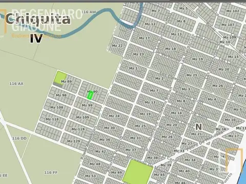 Terreno en Venta 15  mts Frente