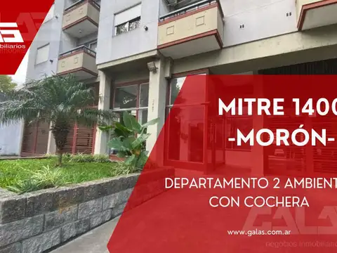Departamento 2 ambientes, con cochera en Moron Sur