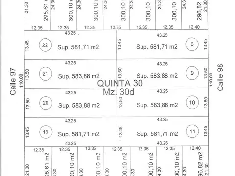 97 e/4y5 terreno en venta