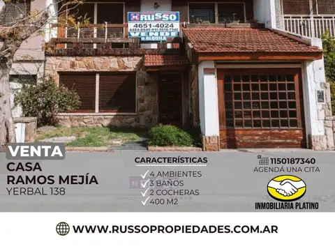 Venta Casa 4 Ambientes Ramos Mejia