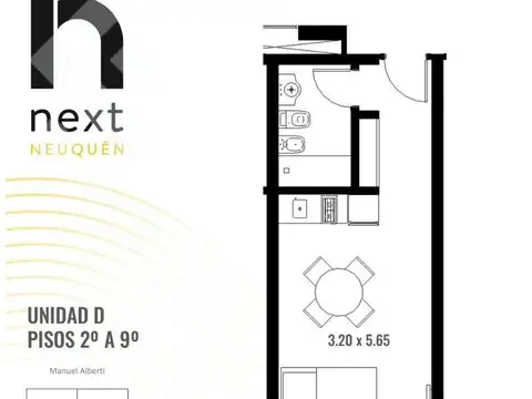 VENTA MONOAMBIENTE EDIFICIO NEXT (EN POZO), B° SANTA GENOVEVA - NEUQUÉN CAPITAL